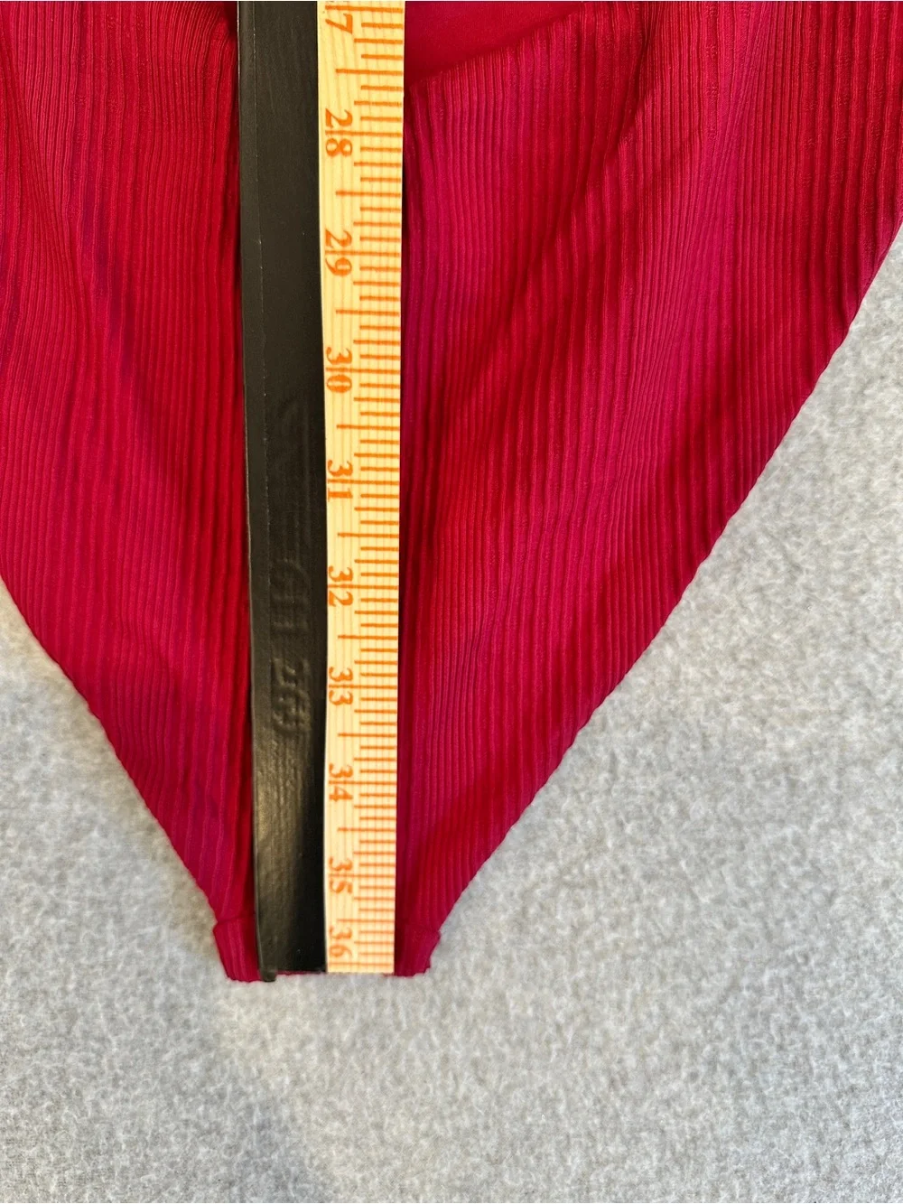 L*Space Pointelle Gianna One-Piece Swimsuit in cabernet red - Picture 9 of 10